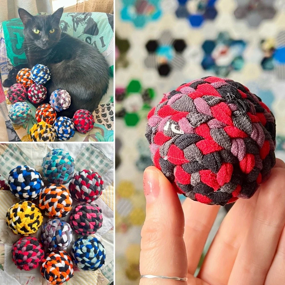Colorful Cat Toy - Braided Ball